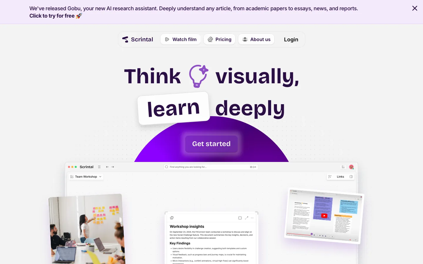 scrintal.com - Landing Screenshot Preview