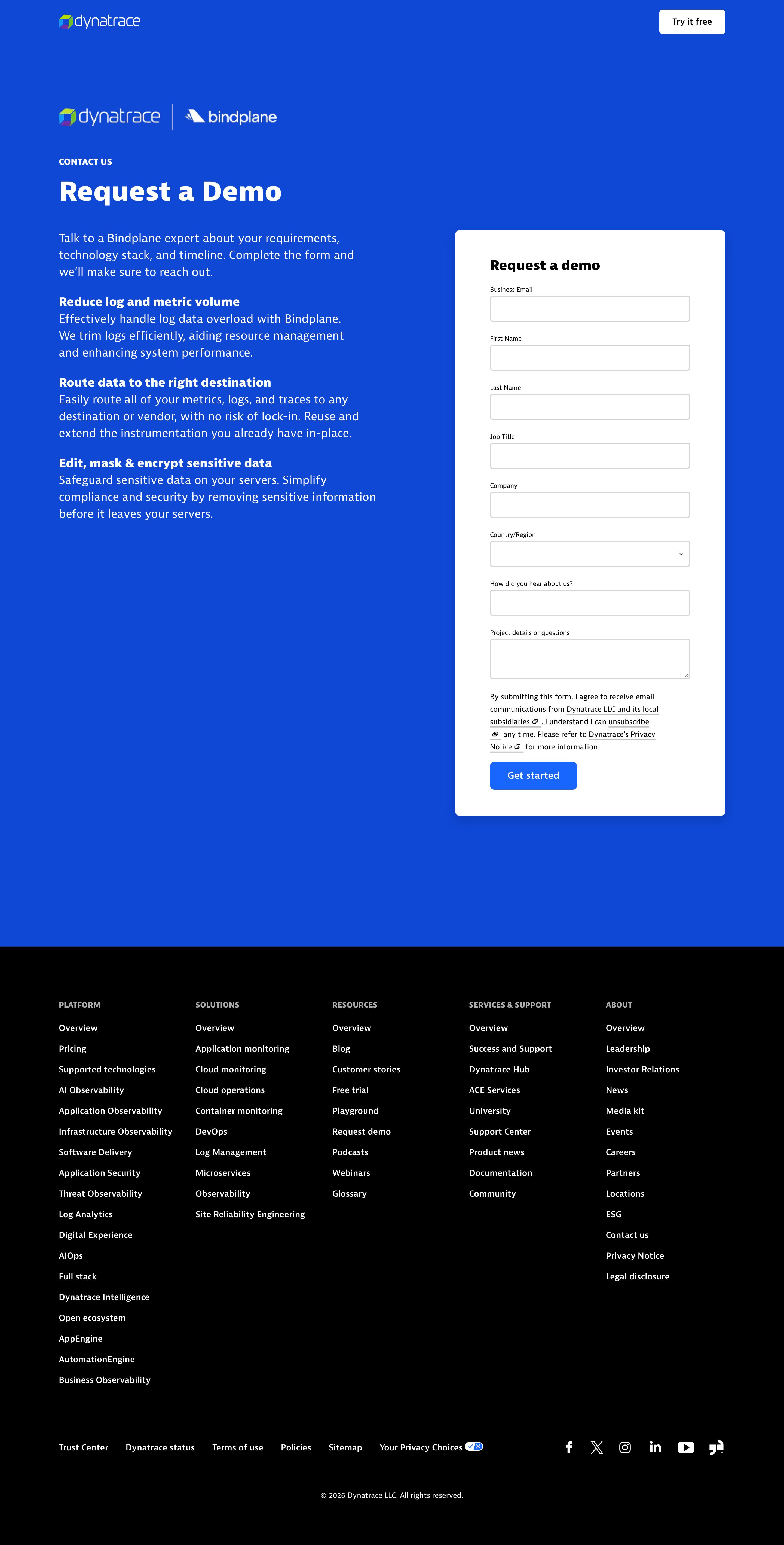 bindplane.com - Telemetry Pipeline Demo for Observability & Security | Bindplane - Desktop Screenshot