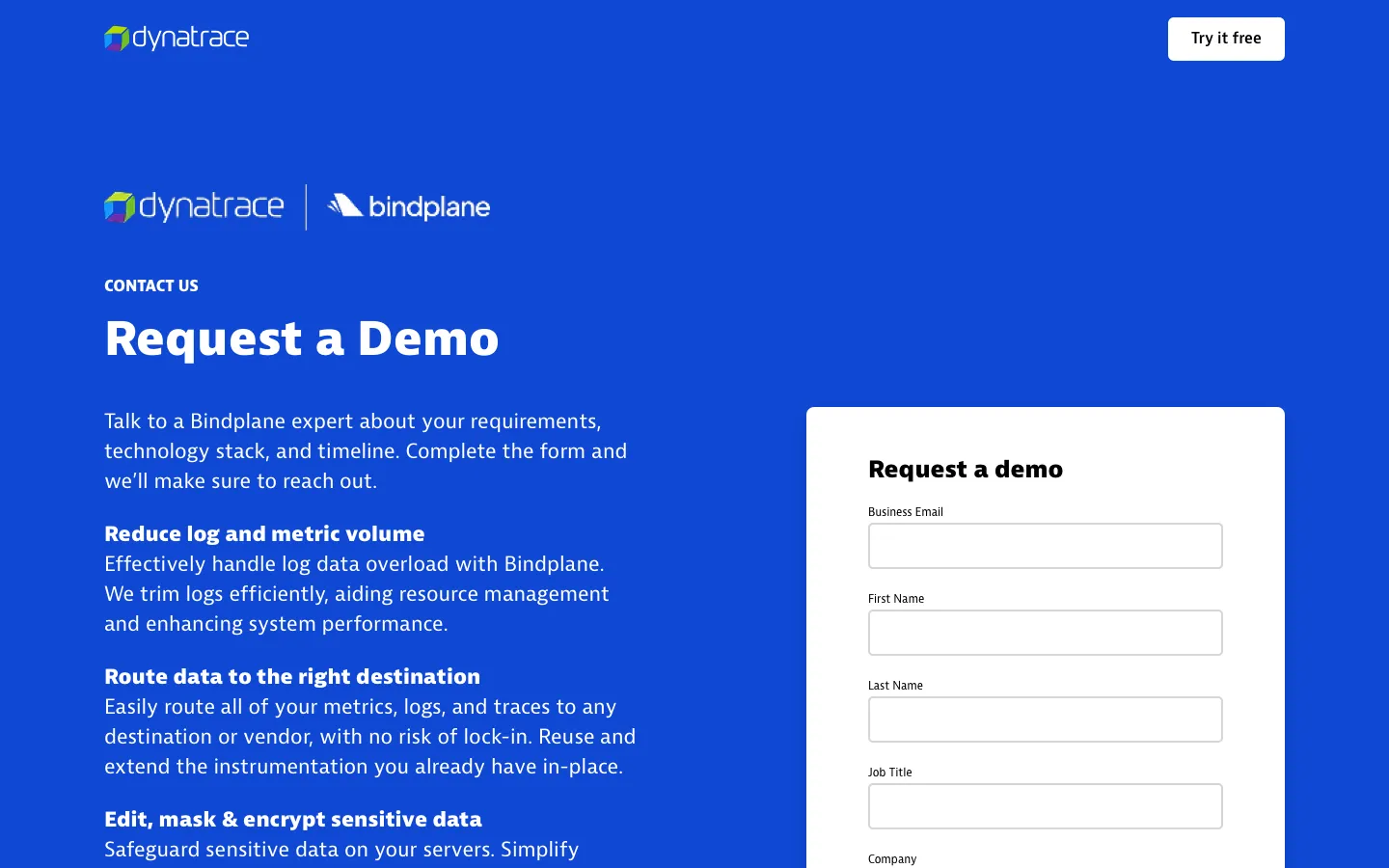 bindplane.com - Book a demo Screenshot Preview