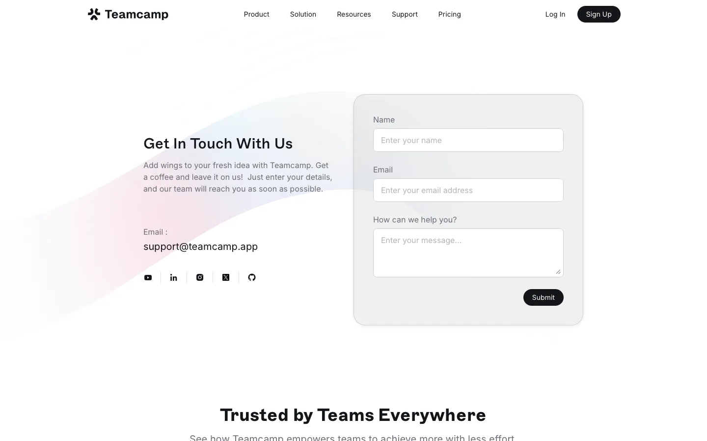 teamcamp.app - Contact Screenshot Preview
