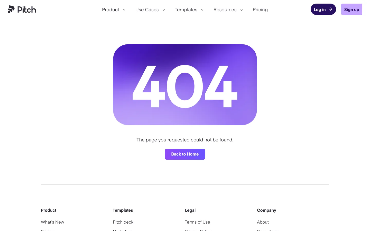 pitch.com - 404 Screenshot Preview