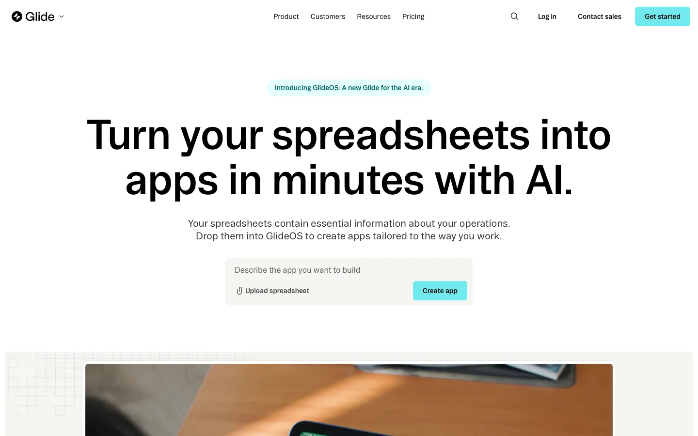 glideapps.com - Landing Screenshot Preview