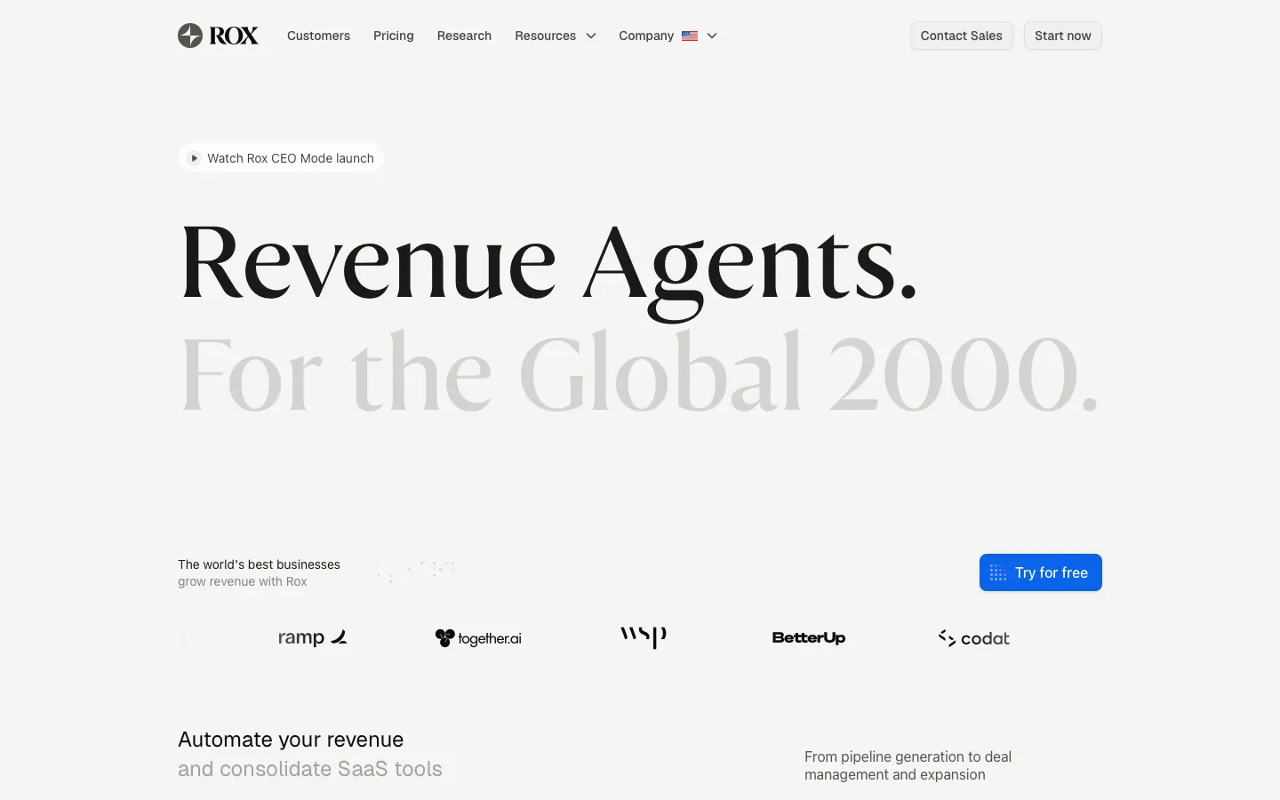 rox.com - Landing Screenshot Preview