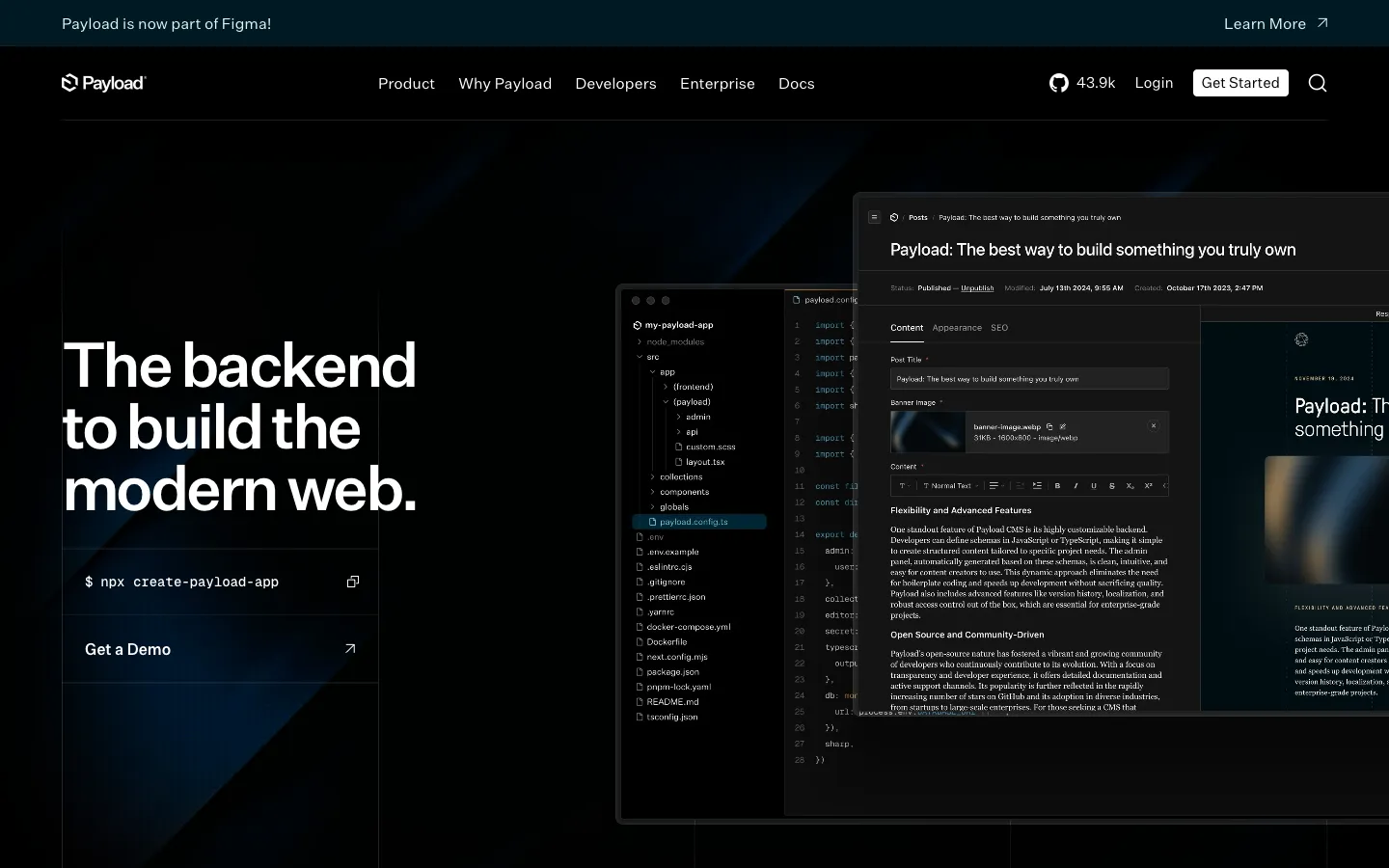 payloadcms.com - Landing Screenshot Preview