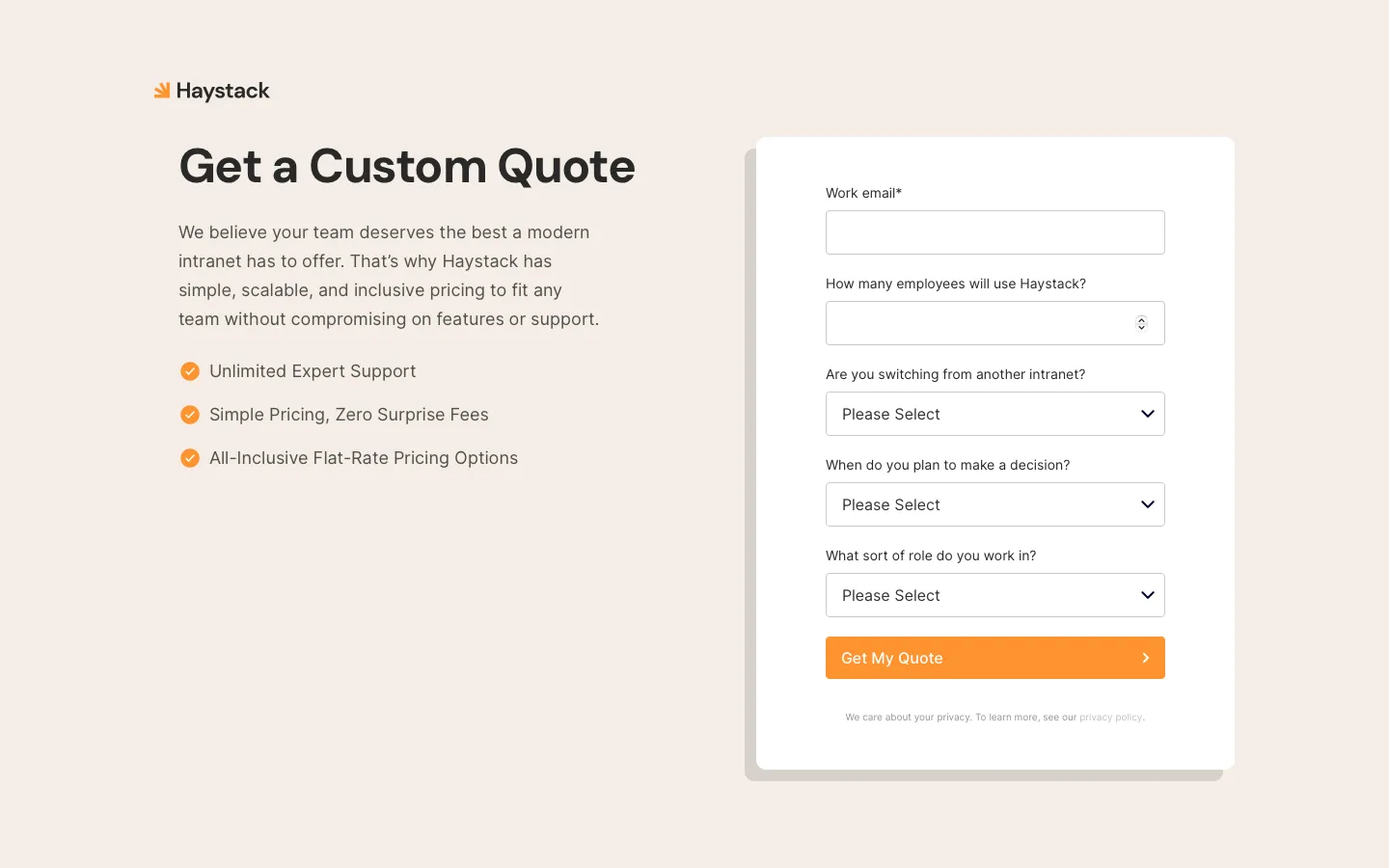 haystackteam.com - Pricing Screenshot Preview