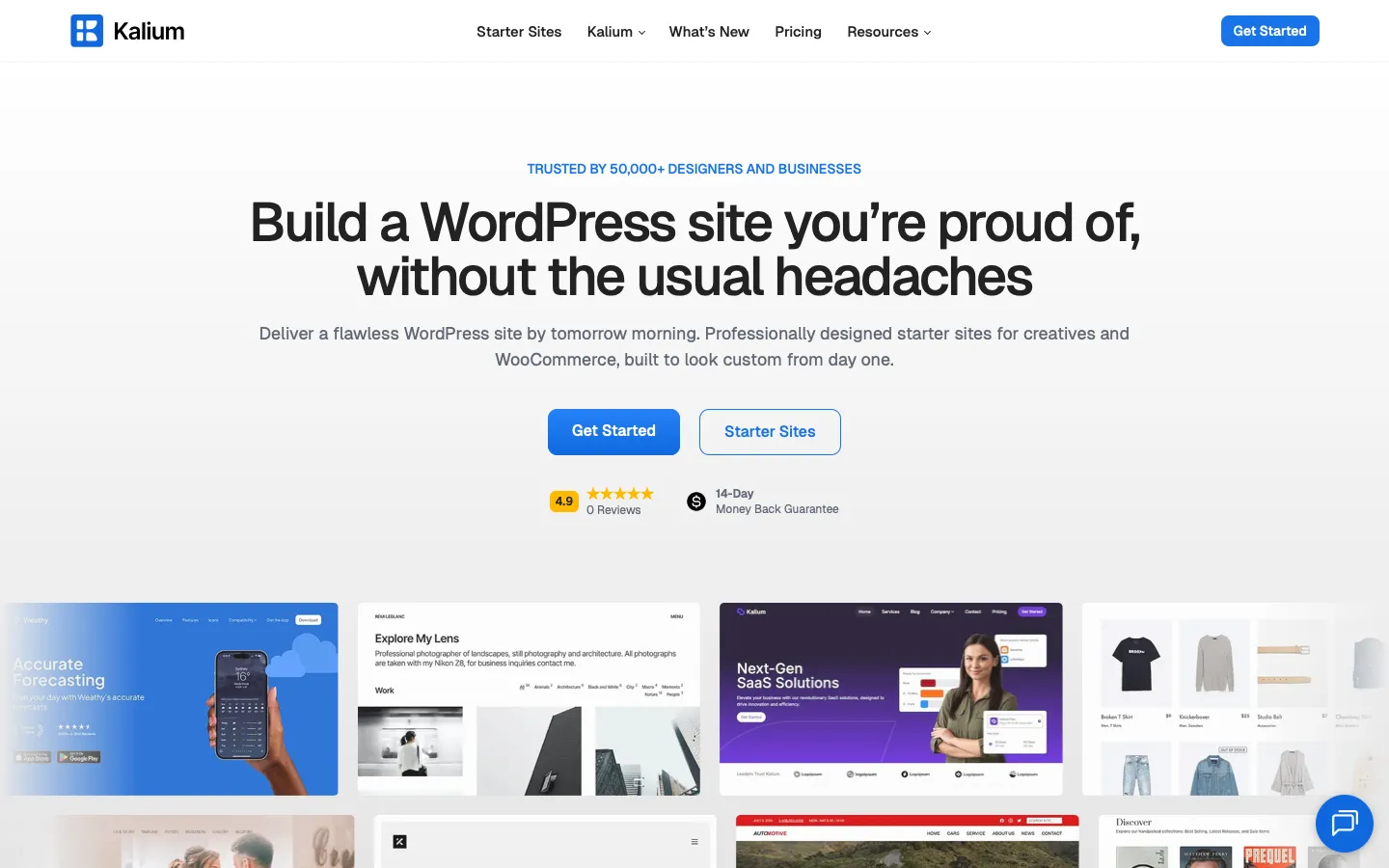 kaliumtheme.com - Landing Screenshot Preview