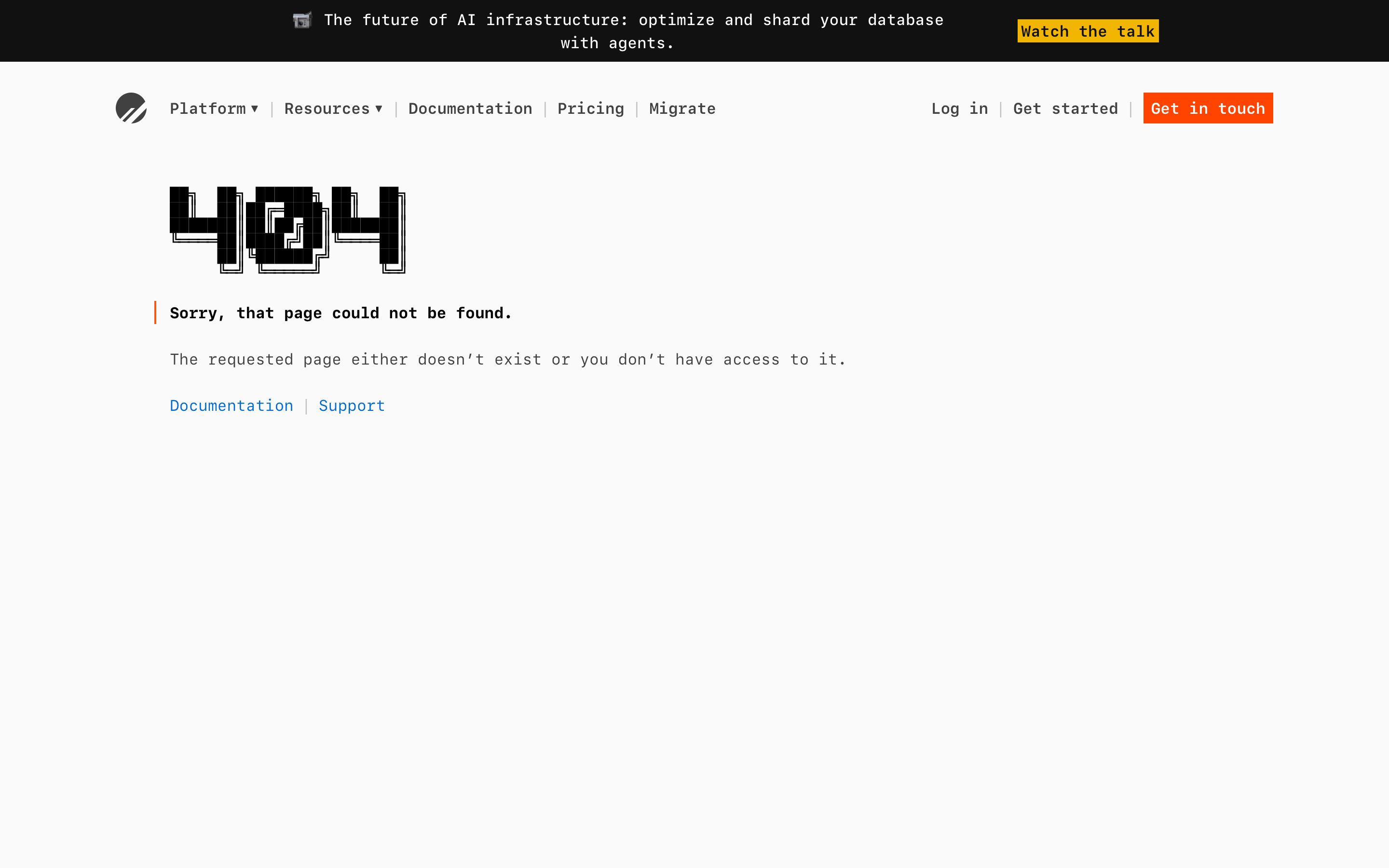 planetscale.com - 404 Page not found - PlanetScale - Desktop - Wed Jul 29 2026 21:47:18 GMT+0000 (Coordinated Universal Time) Screenshot