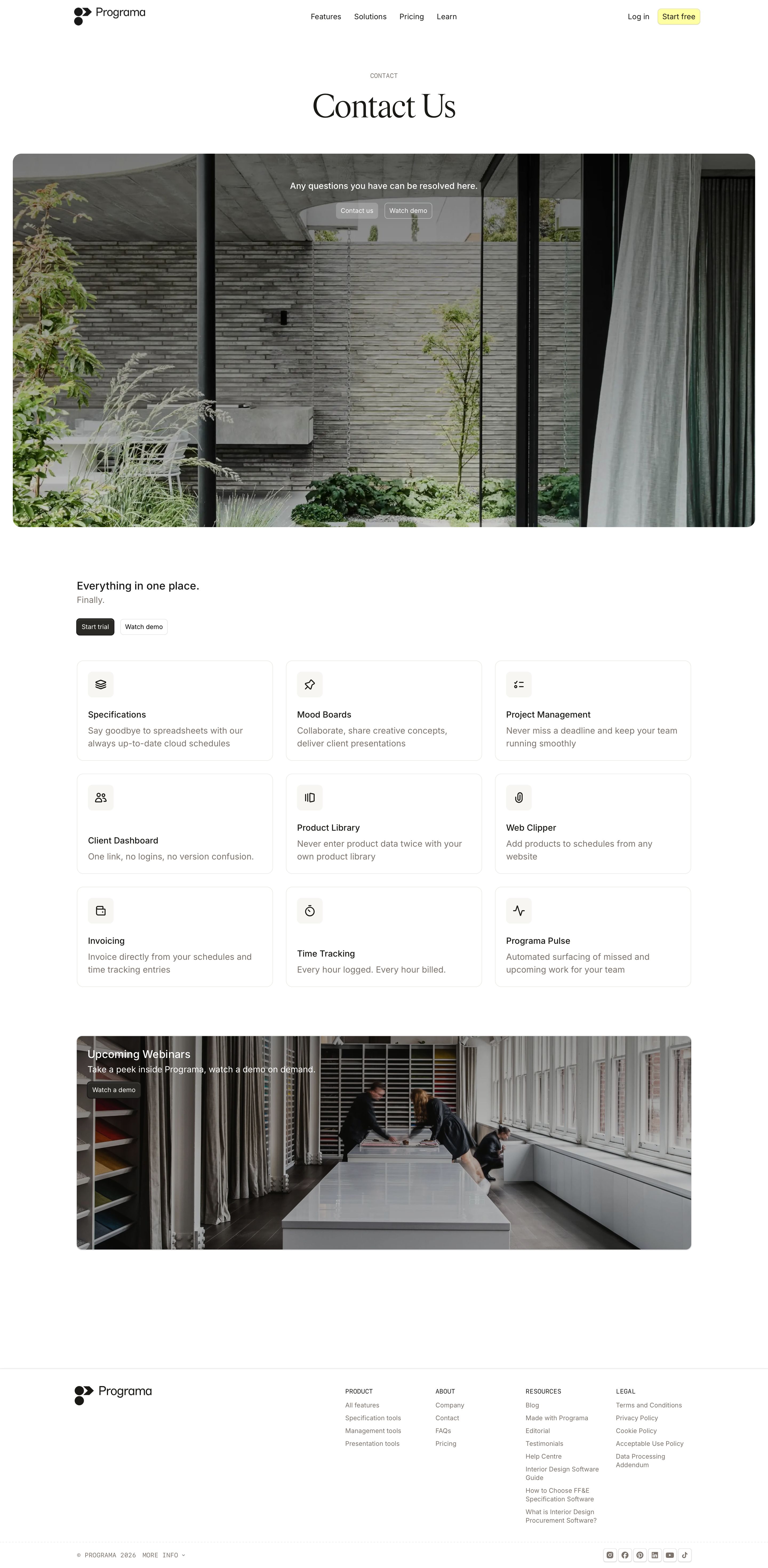 programa.design - Contact Us - Programa | Programa - Desktop Screenshot