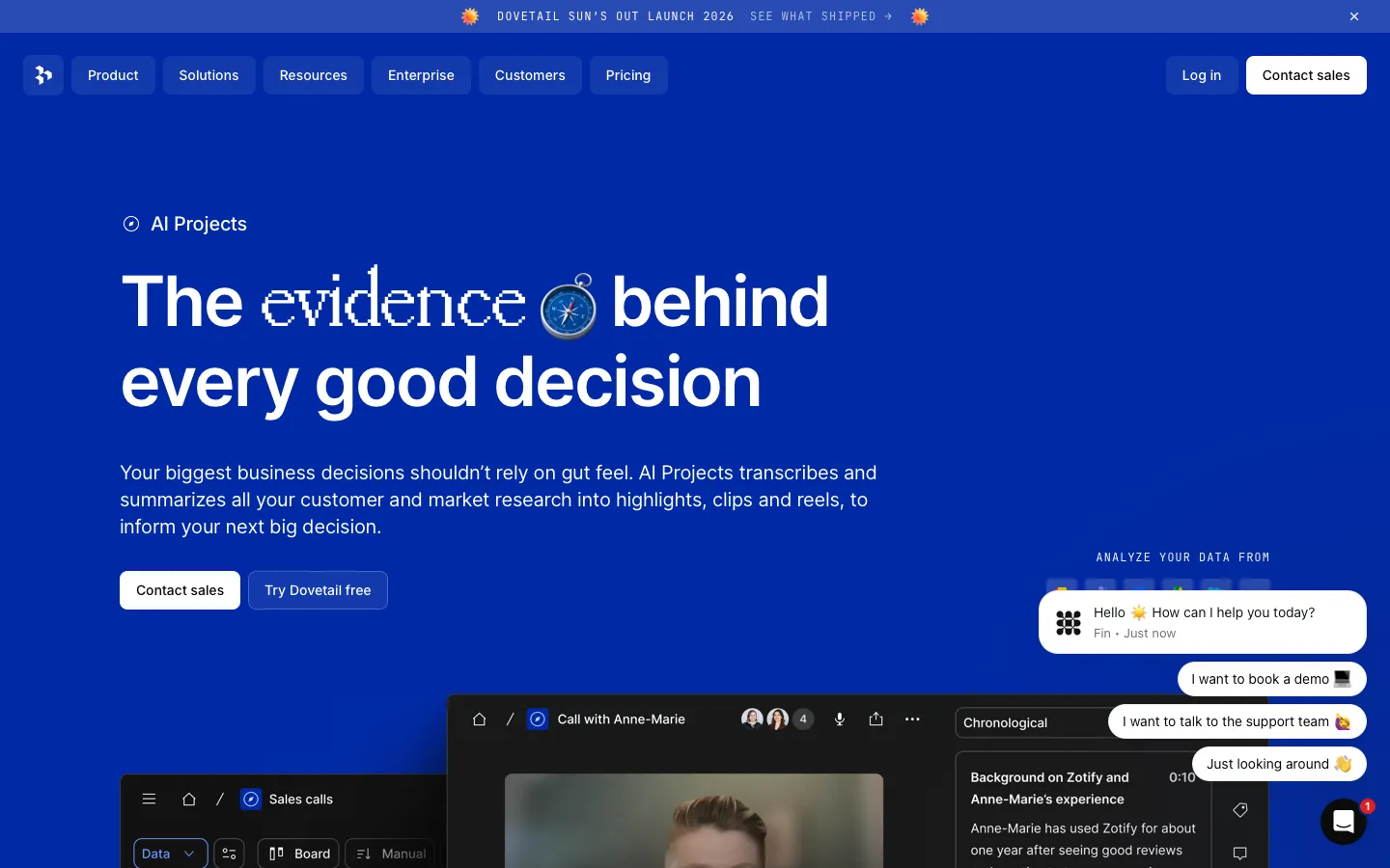 dovetail.com - Product Screenshot Preview