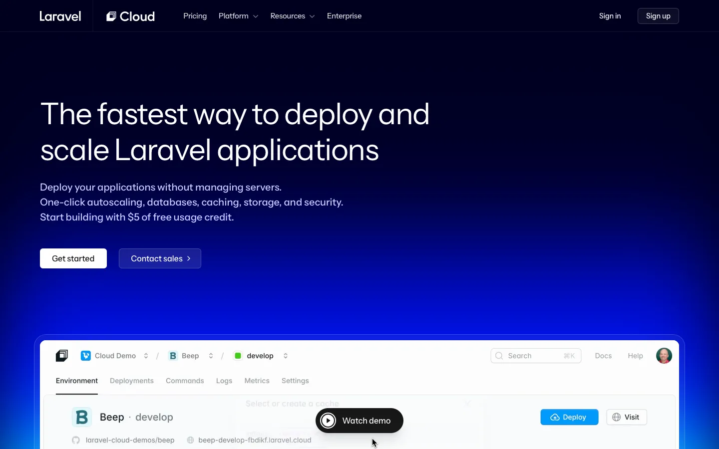 laravel.com - Landing Screenshot Preview