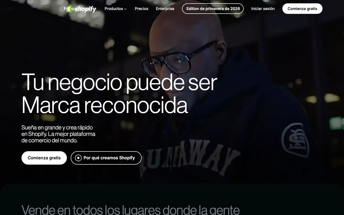 shopify.com - Landing Screenshot Preview