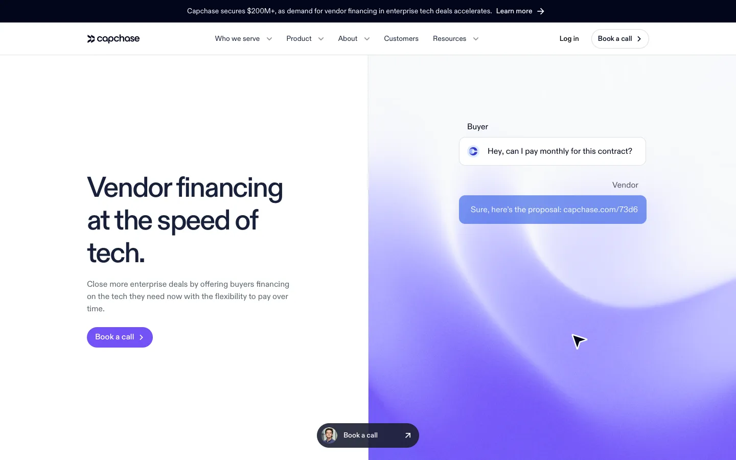 capchase.com - Landing Screenshot Preview