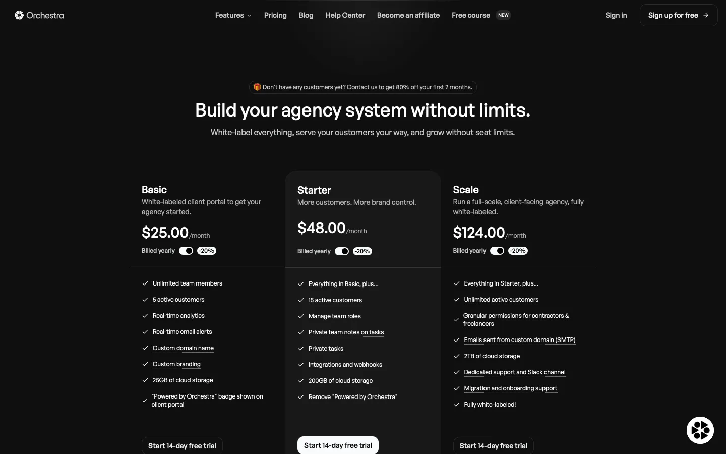 getorchestra.com - Pricing Screenshot Preview