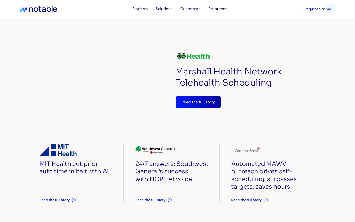 notablehealth.com - Customers Screenshot Preview