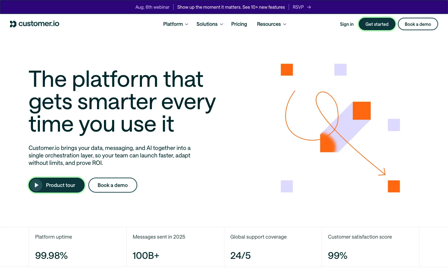 customer.io - Product Screenshot Preview