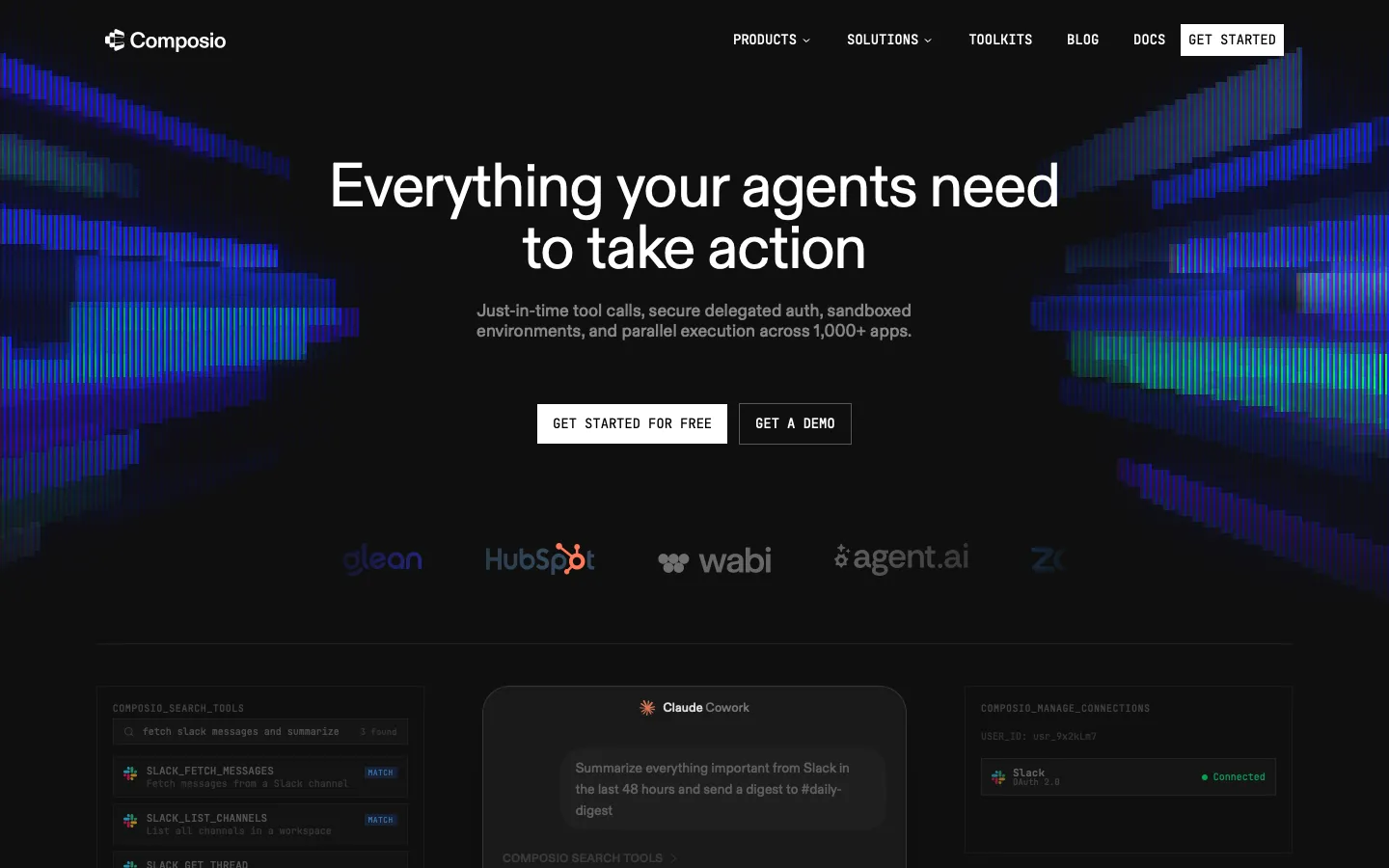 composio.dev - Landing Screenshot Preview