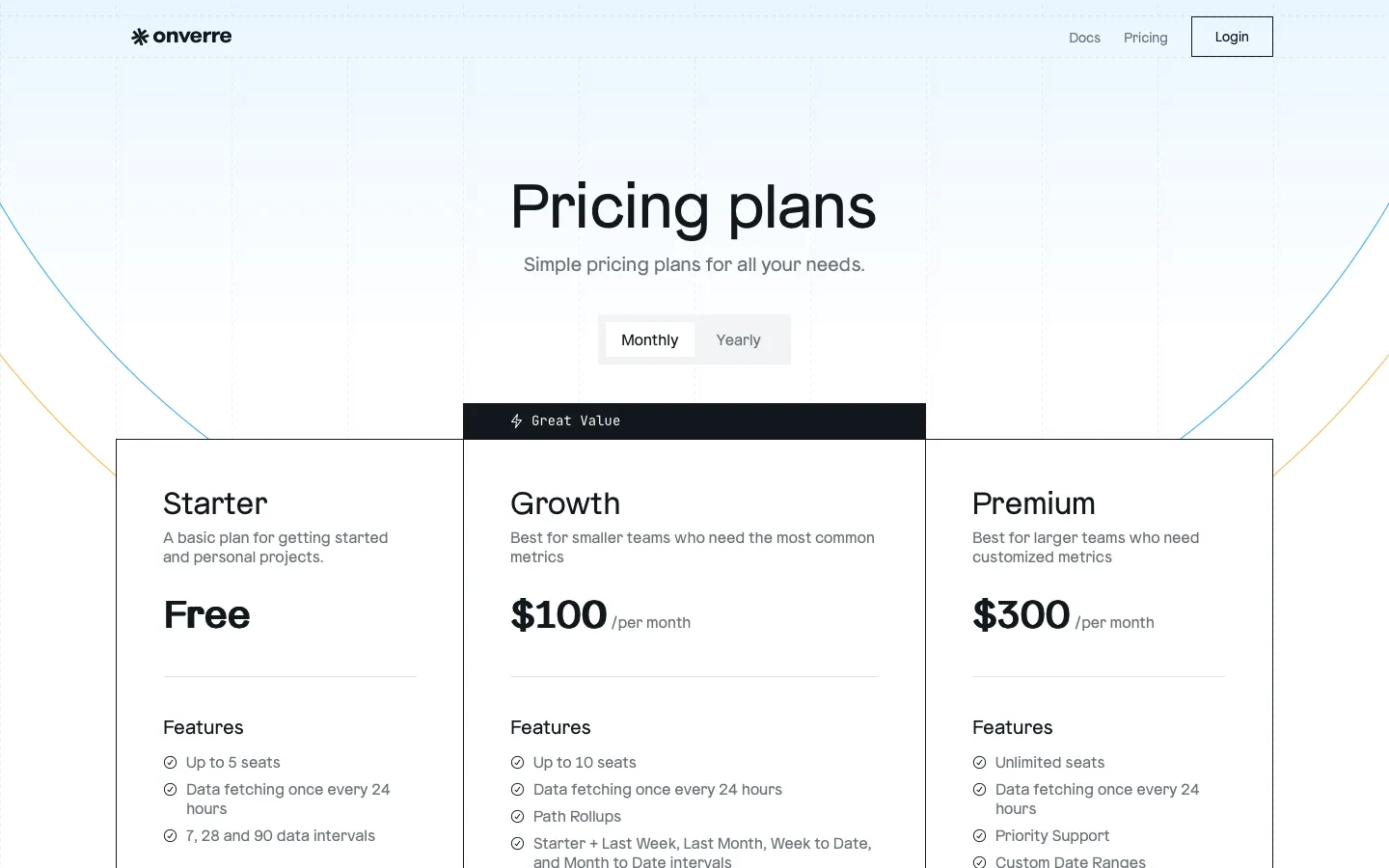 onverre.com - Pricing Screenshot Preview