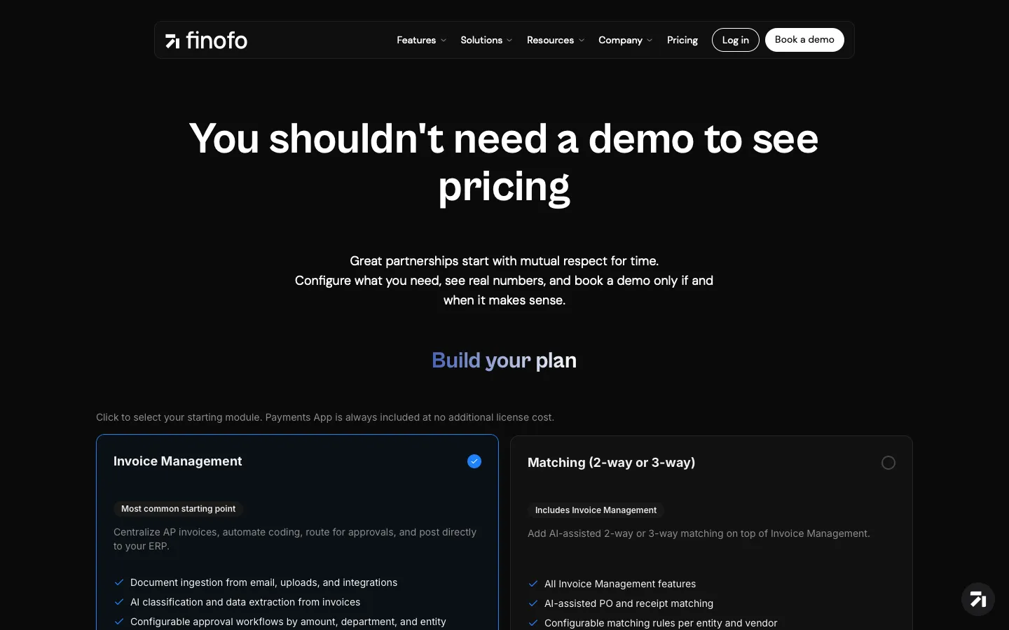 finofo.com - Pricing Screenshot Preview