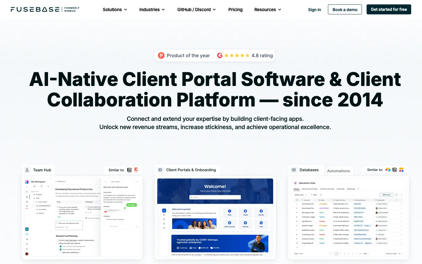 nimbusweb.me - Landing Screenshot Preview