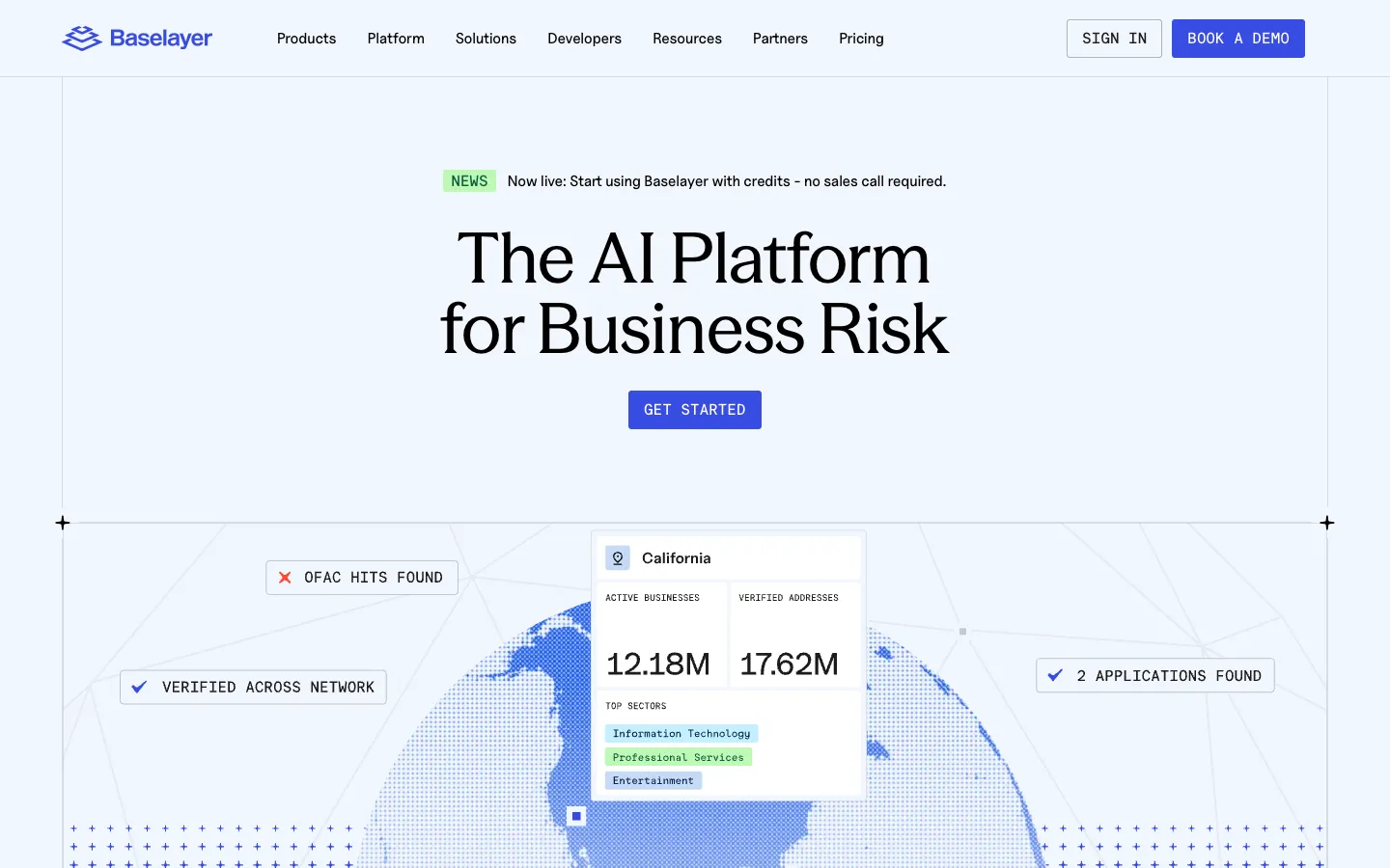 baselayer.com - Landing Screenshot Preview