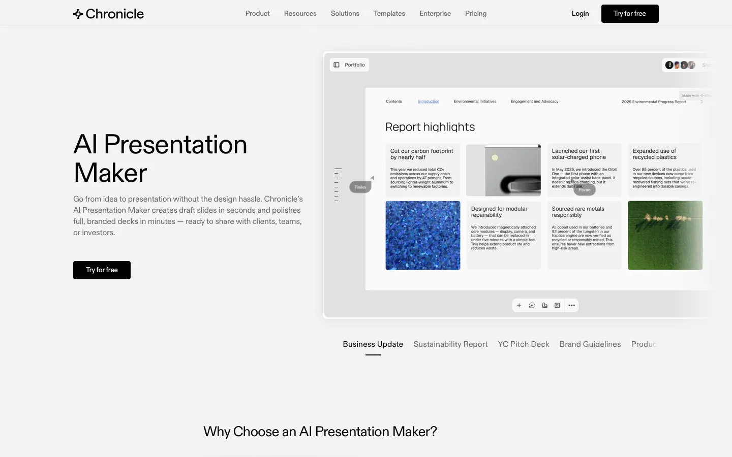 chroniclehq.com - Product Screenshot Preview