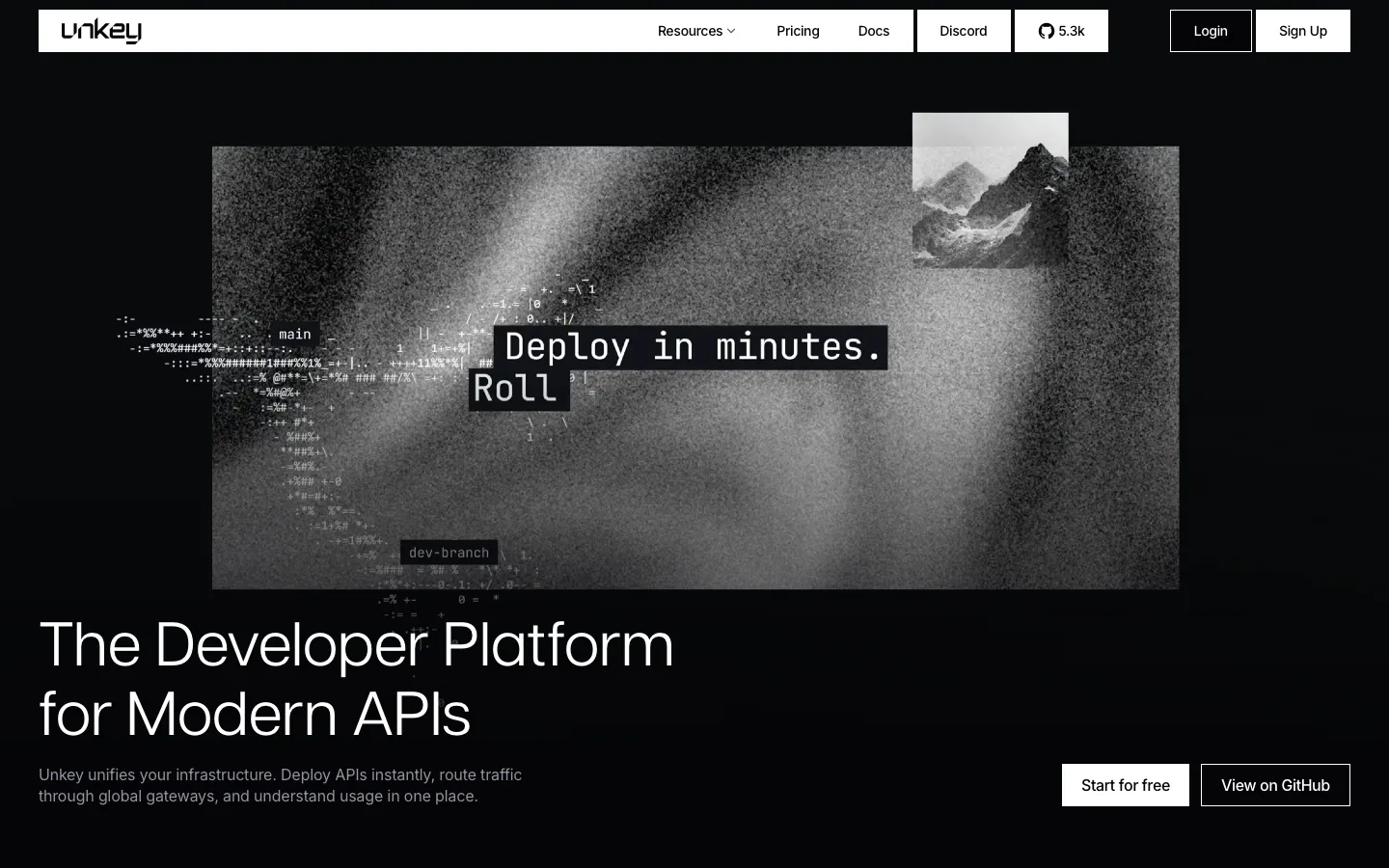 unkey.com - Landing Screenshot Preview
