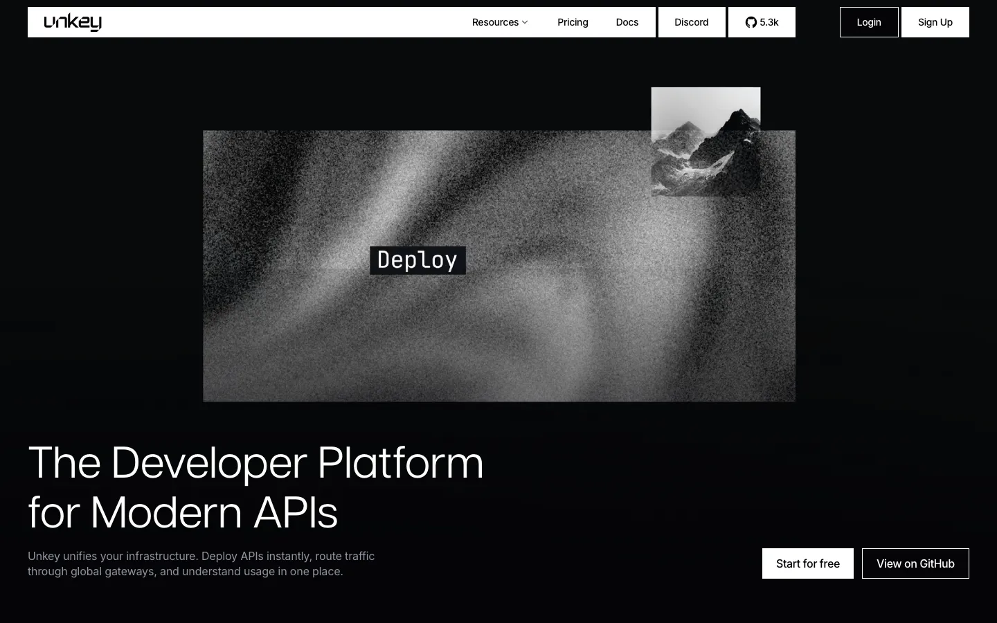 unkey.com - Landing Screenshot Preview