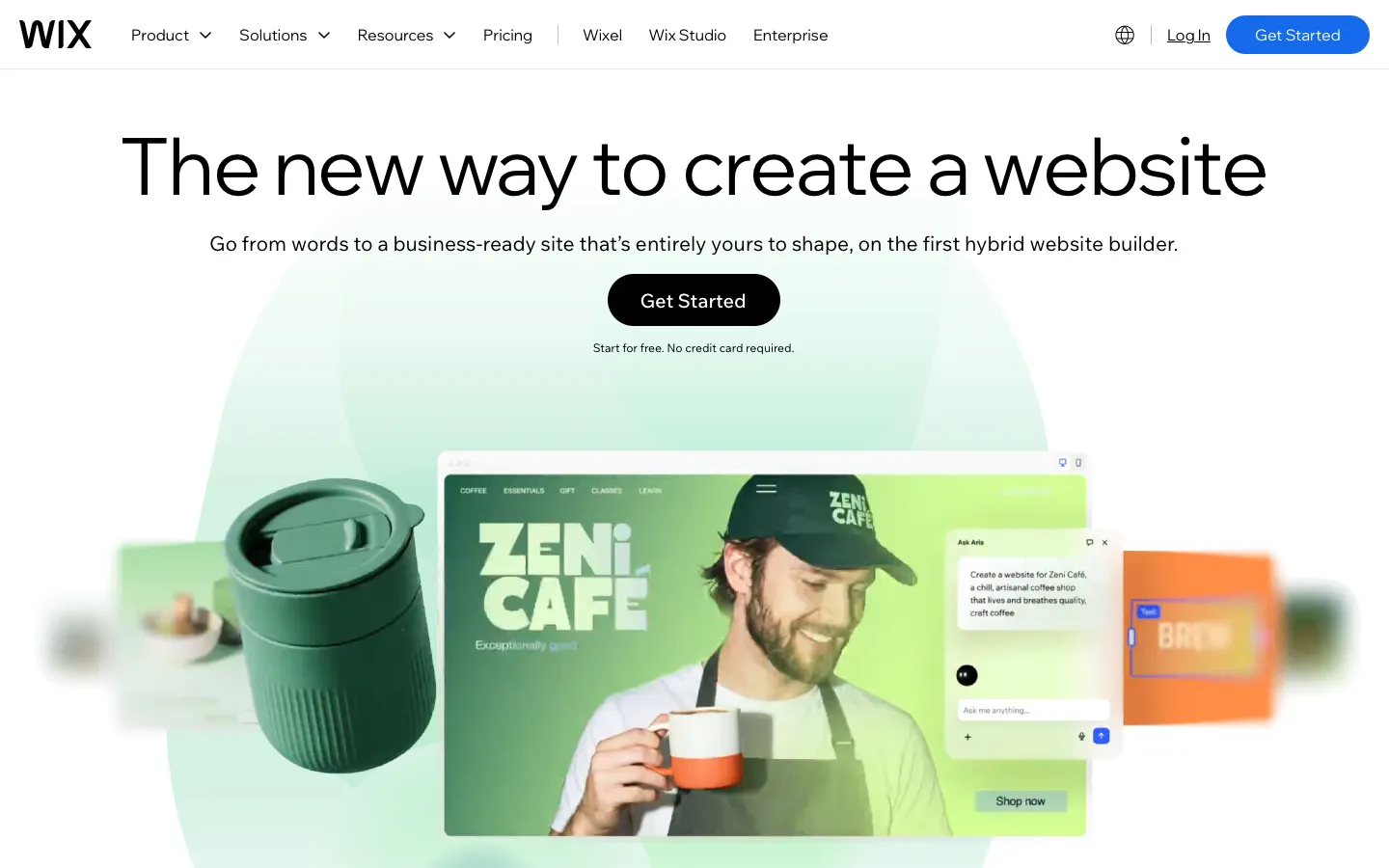 wix.com - Landing Screenshot Preview