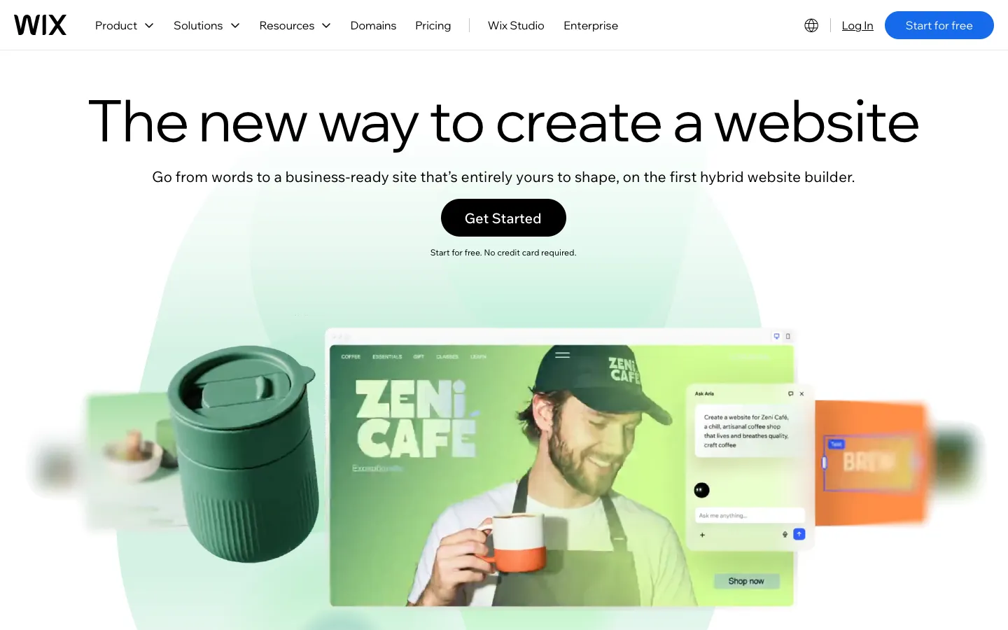 wix.com - Landing Screenshot Preview