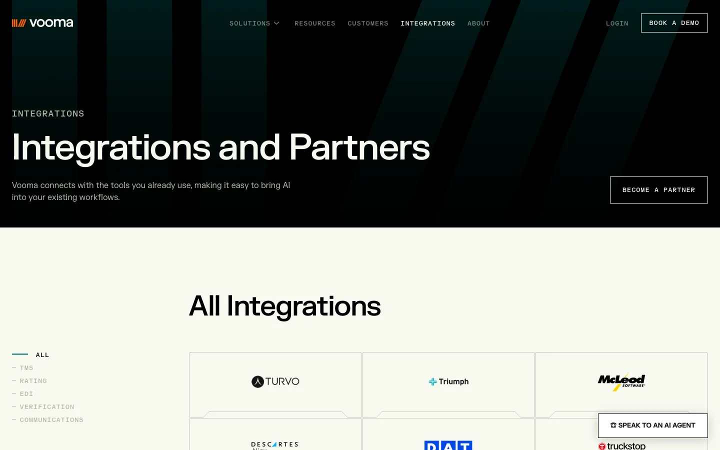 vooma.com - Integrations Screenshot Preview