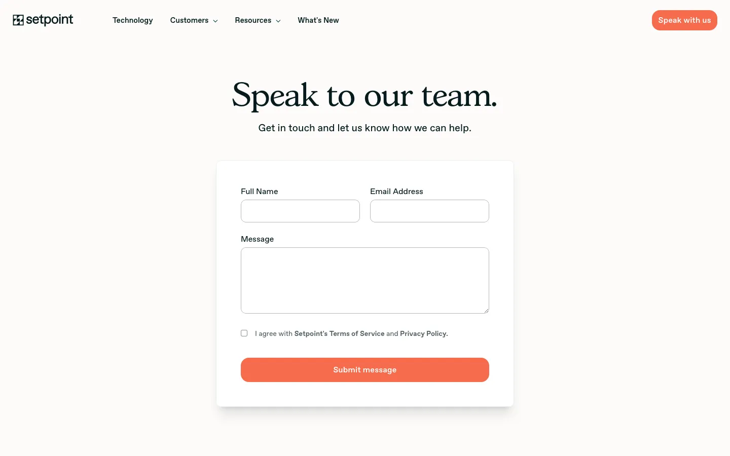 setpoint.io - Contact Screenshot Preview