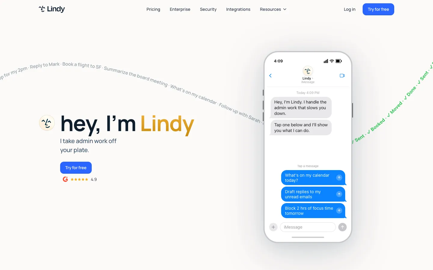 lindy.ai - Landing Screenshot Preview