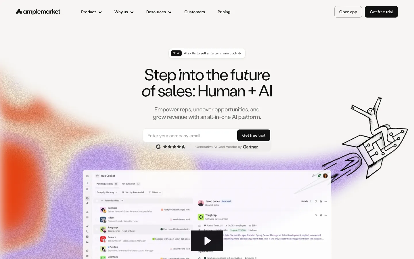 amplemarket.com - Landing Screenshot Preview