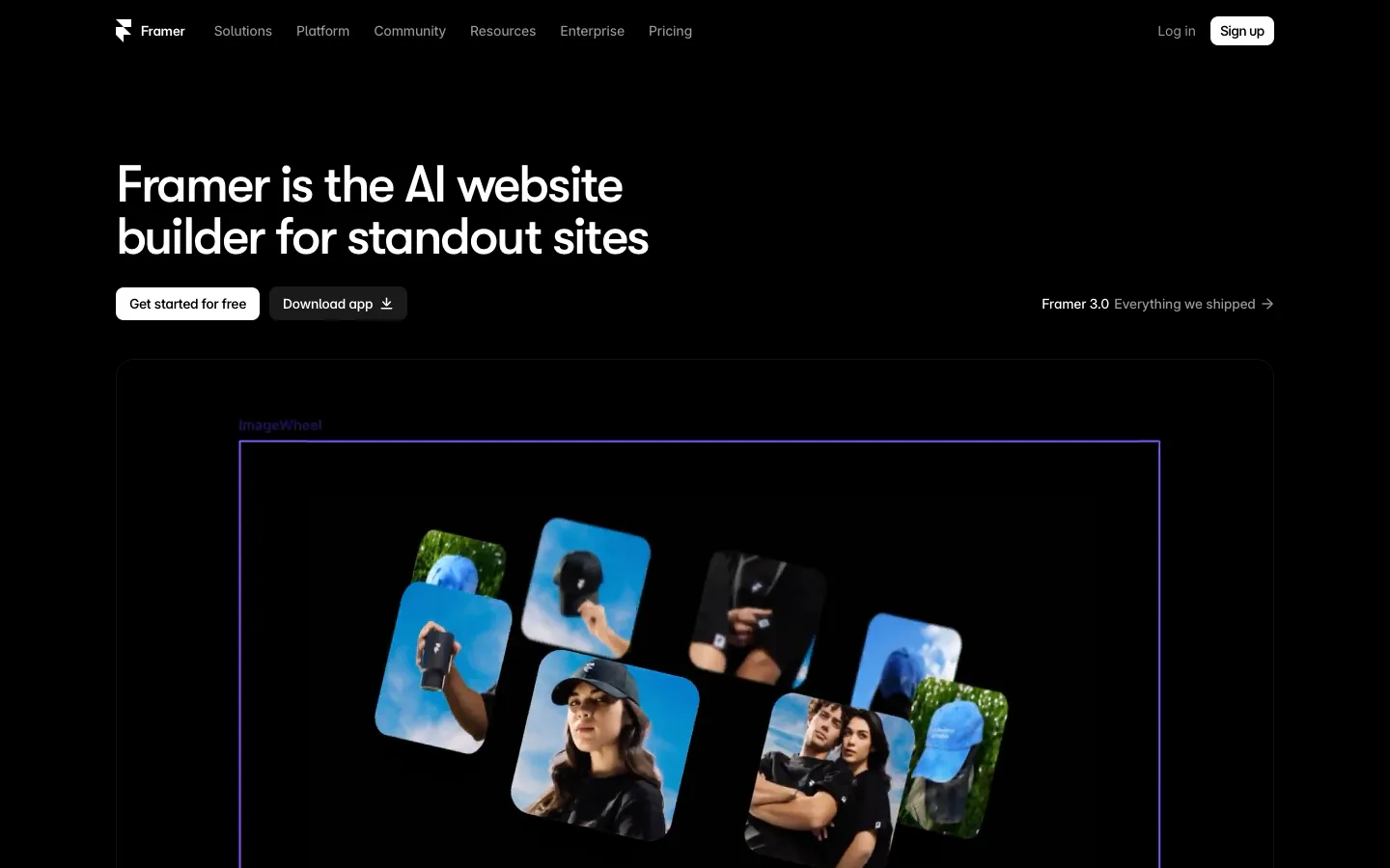 framer.com - Landing Screenshot Preview