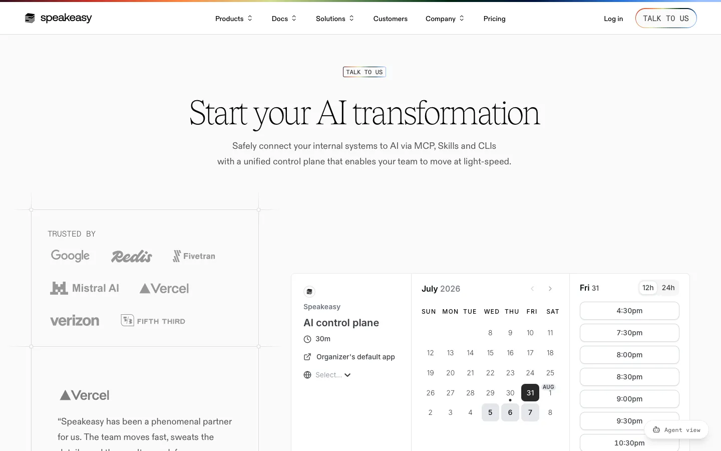 speakeasy.com - Book a demo Screenshot Preview
