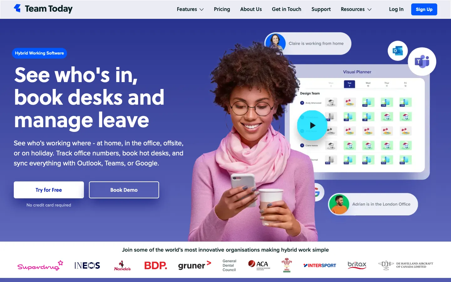 team-today.com - Landing Screenshot Preview