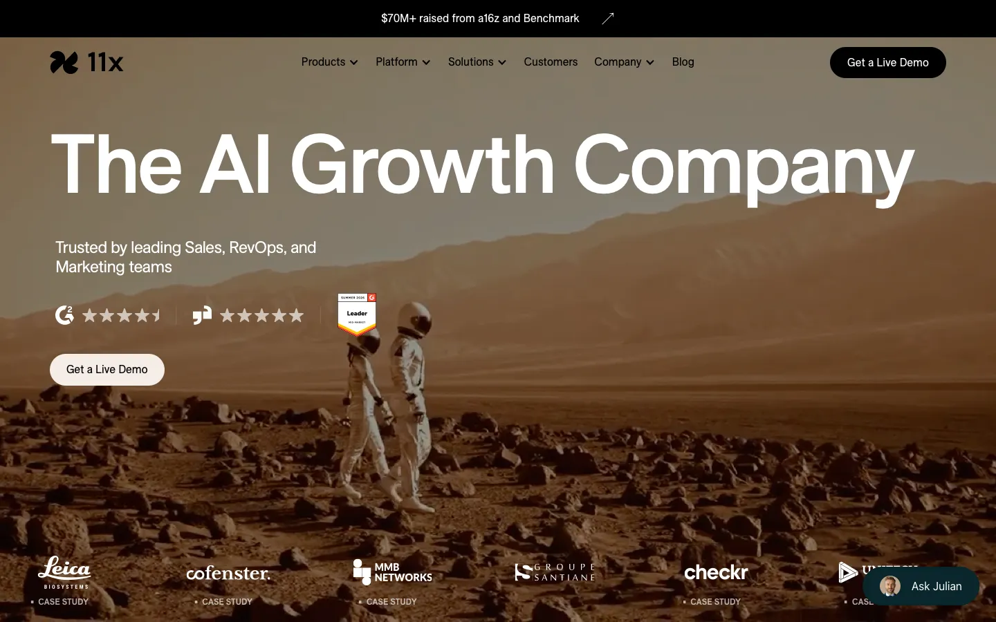 11x.ai - 11x Landing Page Screenshot Preview