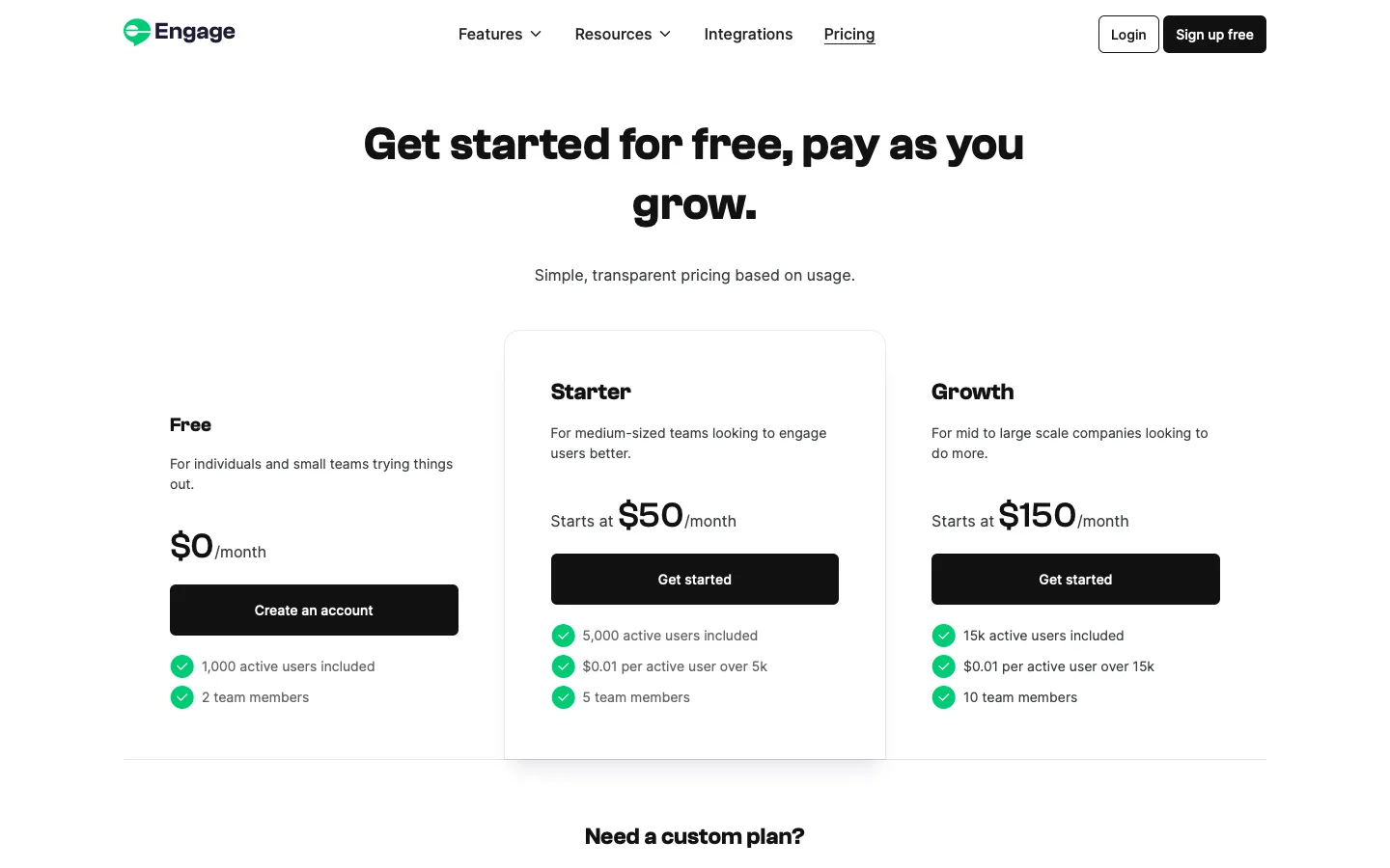 engage.so - Pricing Screenshot Preview