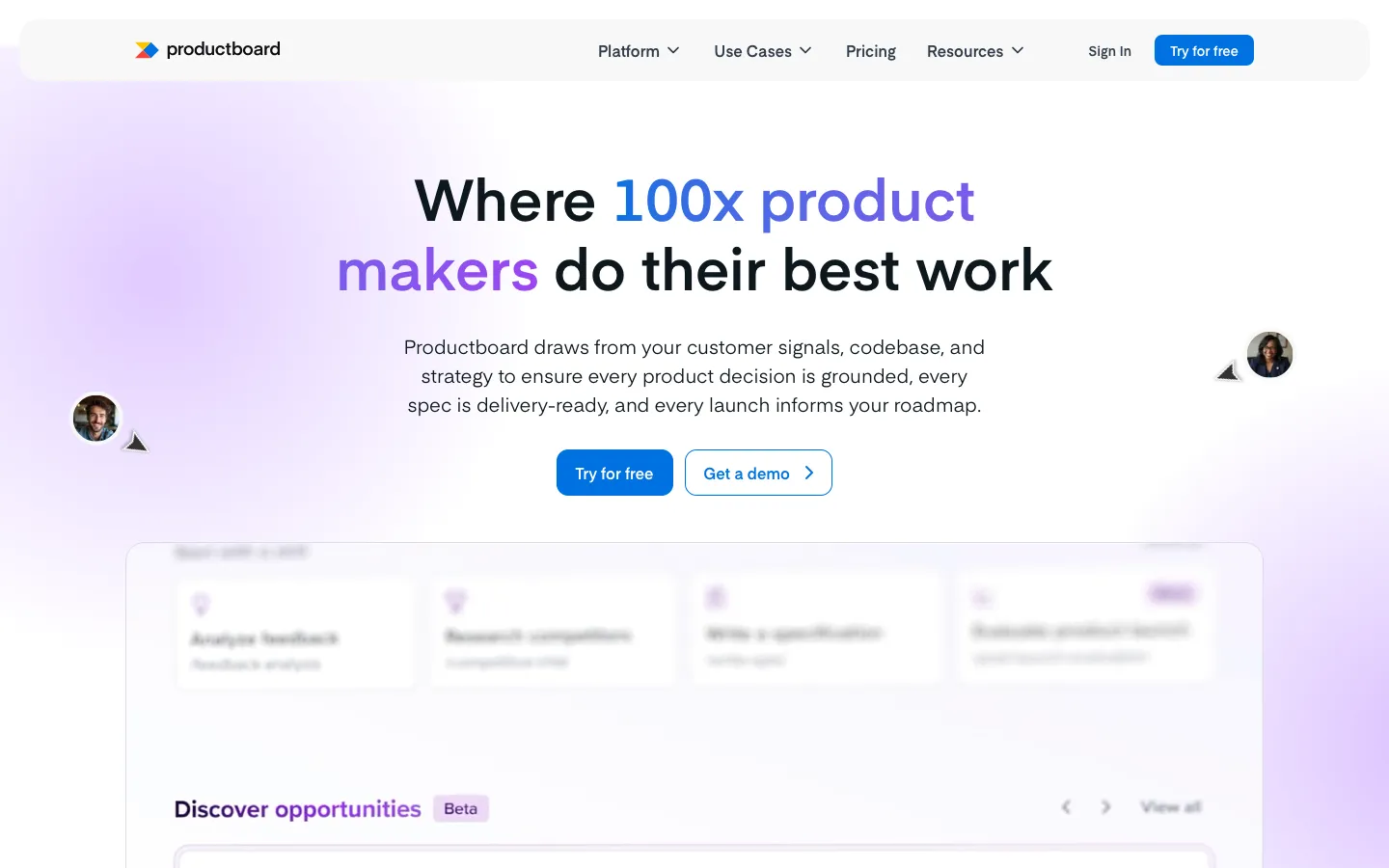 productboard.com - Landing Screenshot Preview