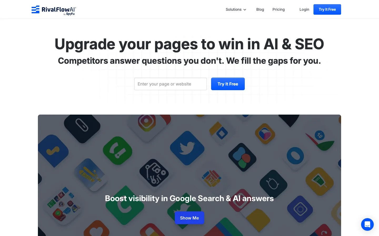 rivalflow.com - Landing Screenshot Preview