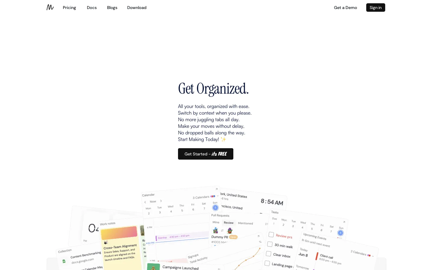 making.today - Landing Screenshot Preview