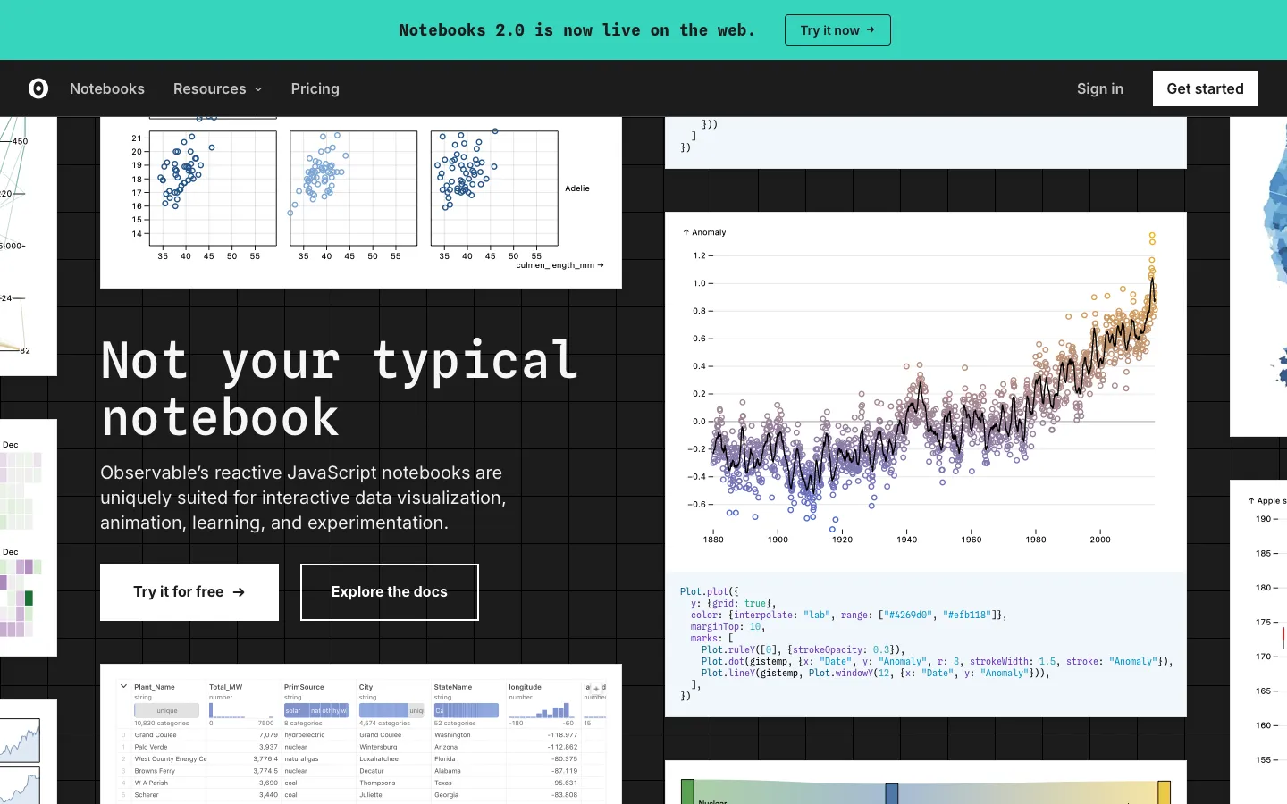 observablehq.com - Product Screenshot Preview