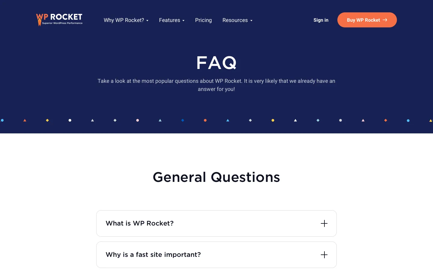 wp-rocket.me - FAQs Screenshot Preview