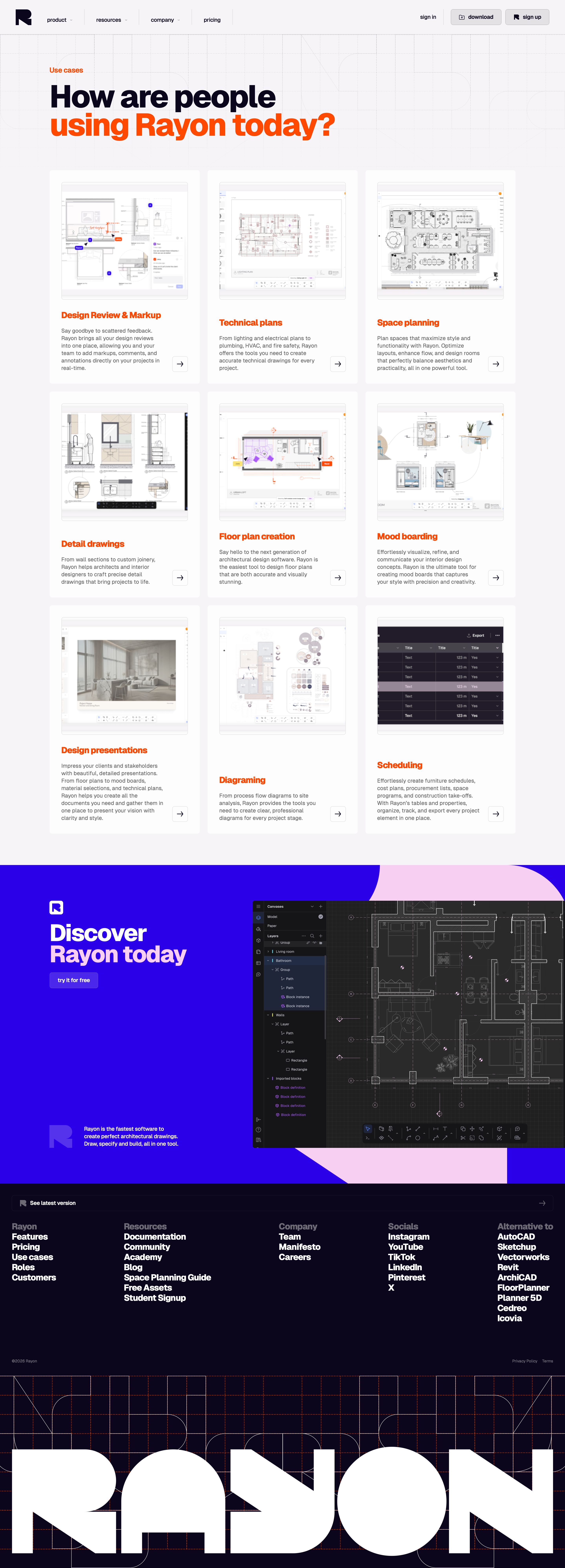 rayon.design - Use Cases | Rayon - Desktop - Thu Aug 06 2026 21:41:41 GMT+0000 (Coordinated Universal Time) Screenshot