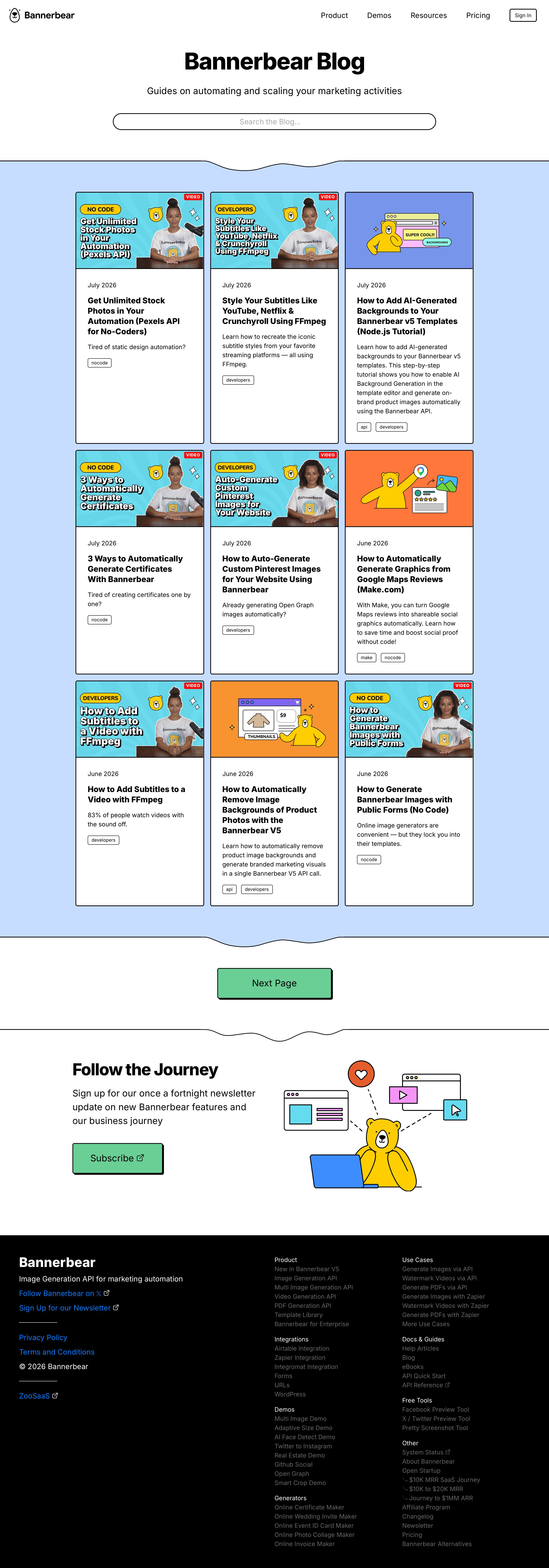 bannerbear.com - Bannerbear Blog - Bannerbear - Desktop Screenshot