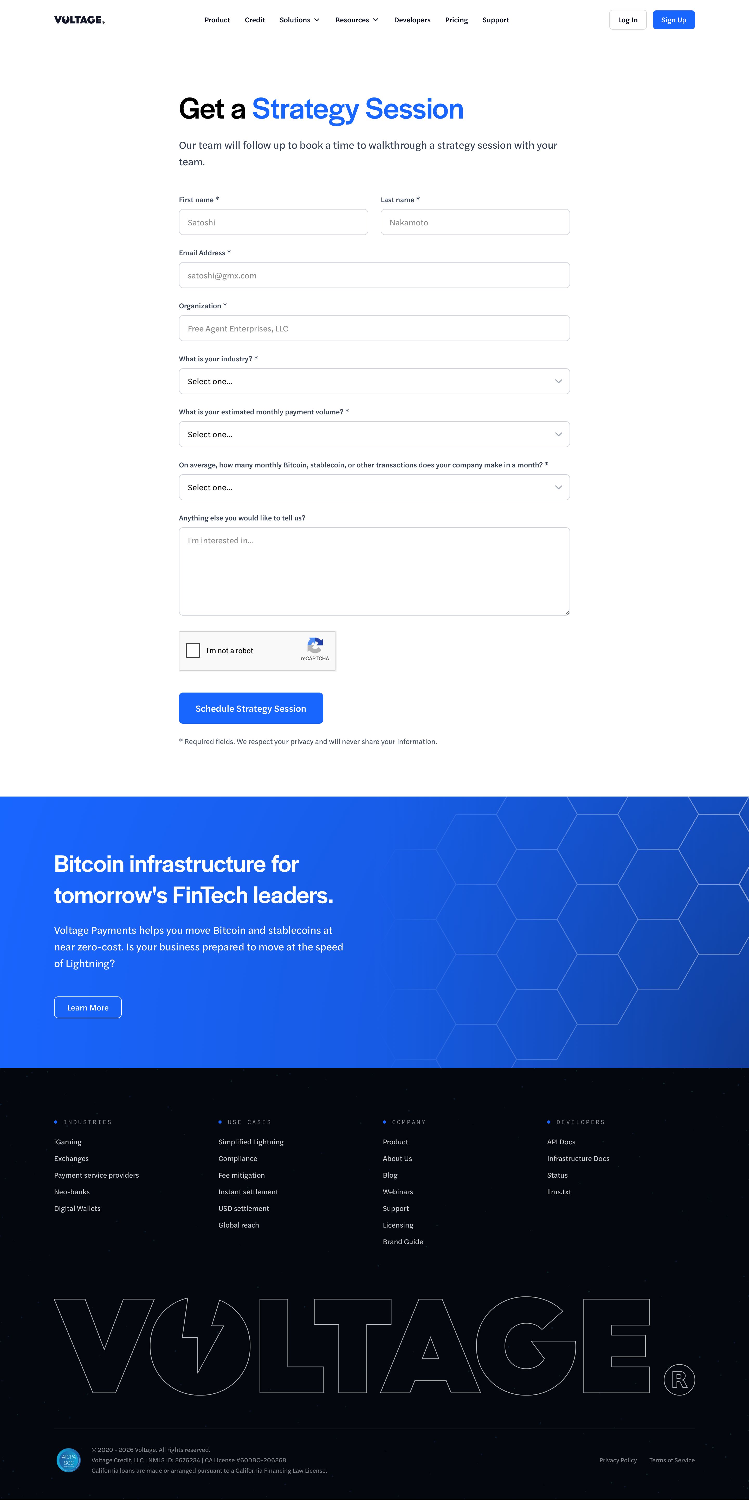 voltage.cloud - Voltage - Lightning Network Payments - Desktop - Sat Aug 01 2026 07:58:32 GMT+0000 (Coordinated Universal Time) Screenshot