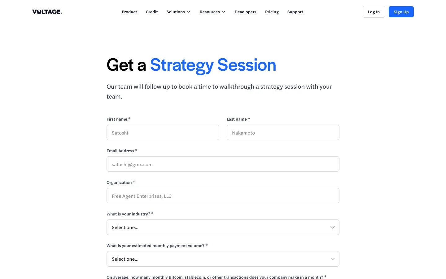 voltage.cloud - Enterprise Screenshot Preview