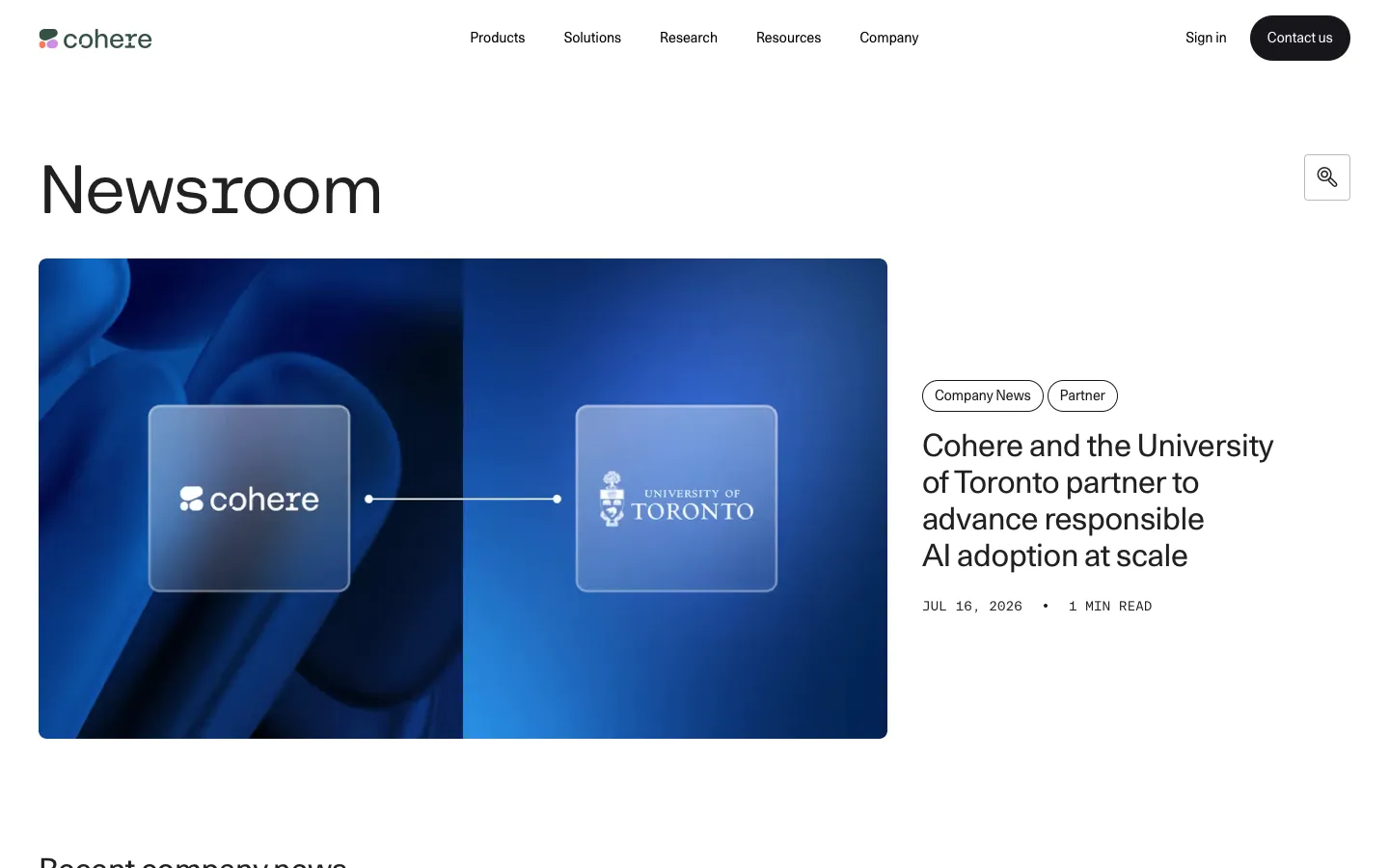 cohere.ai - Blog Screenshot Preview