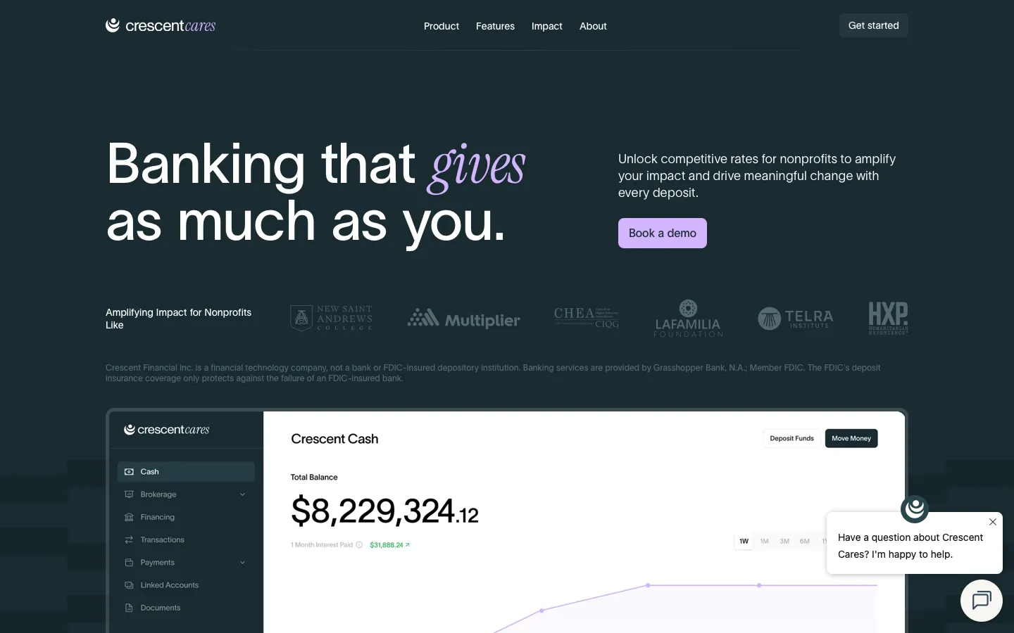crescentcares.com - Landing Screenshot Preview