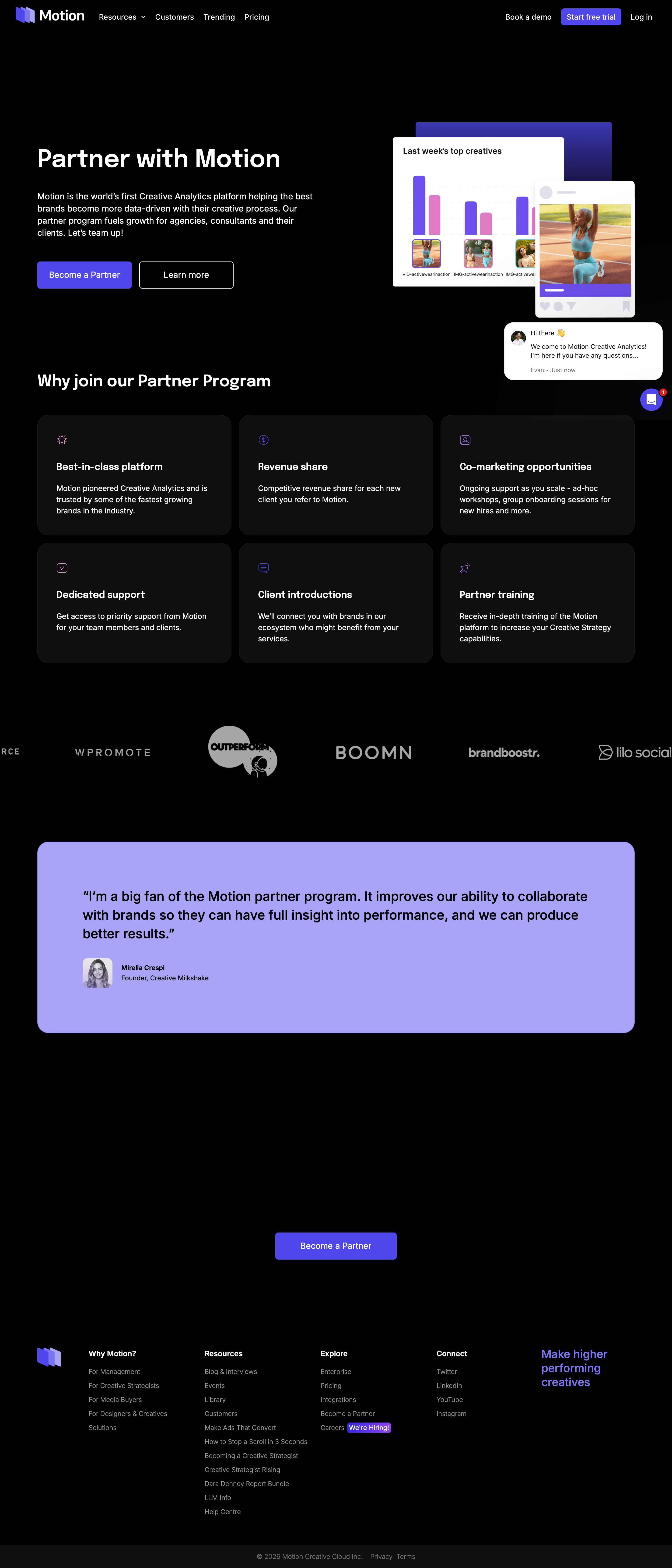 motionapp.com - Motion Partner Program - Desktop Screenshot
